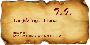 Tarjányi Ilona névjegykártya