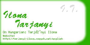 ilona tarjanyi business card